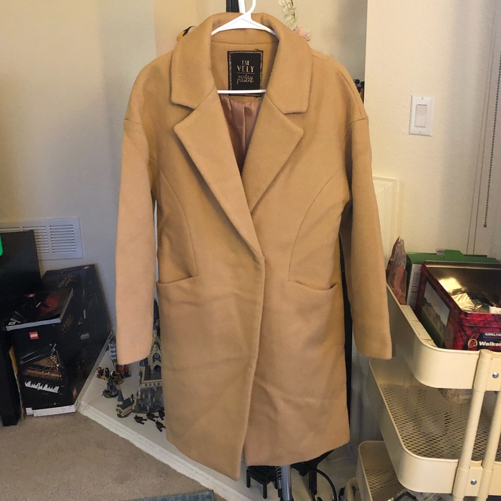 Korean Made Imvely Wool Coat in Beige